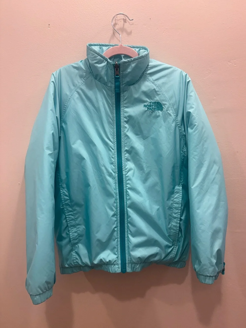 The North Face Girls Insulated Puffer Jacket Blue Size S 7/8